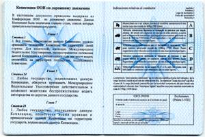 international drivers licence pages